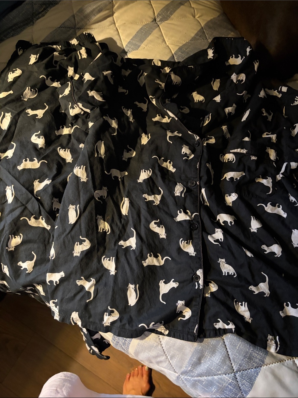 kate spade Black Skirt with White Cat Print